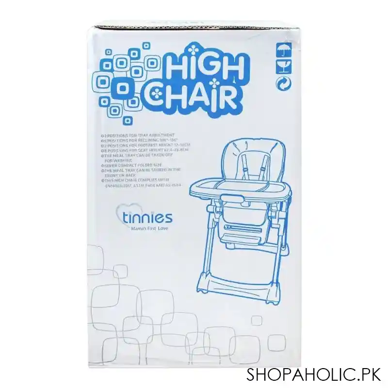 tinnies baby adjustable high chair, grey, bg 89 image4