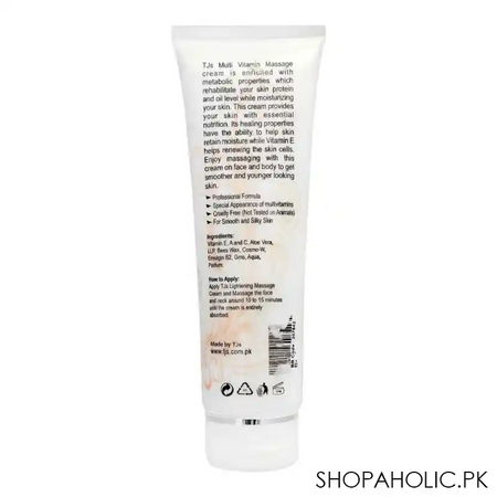 tjs professionals massage cream, alcohol free, all skin types, 120ml image2