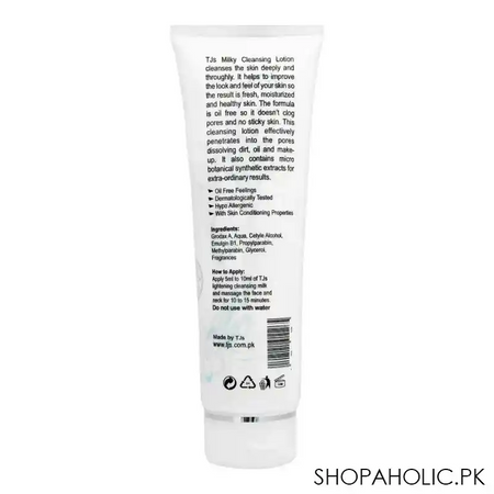 tjs professionals milk cleansing lotion, alcohol free, all skin types, 120ml image2