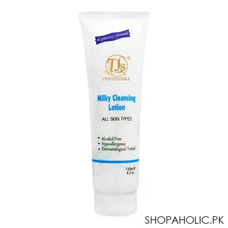 tjs professionals milk cleansing lotion, alcohol free, all skin types, 120ml main image