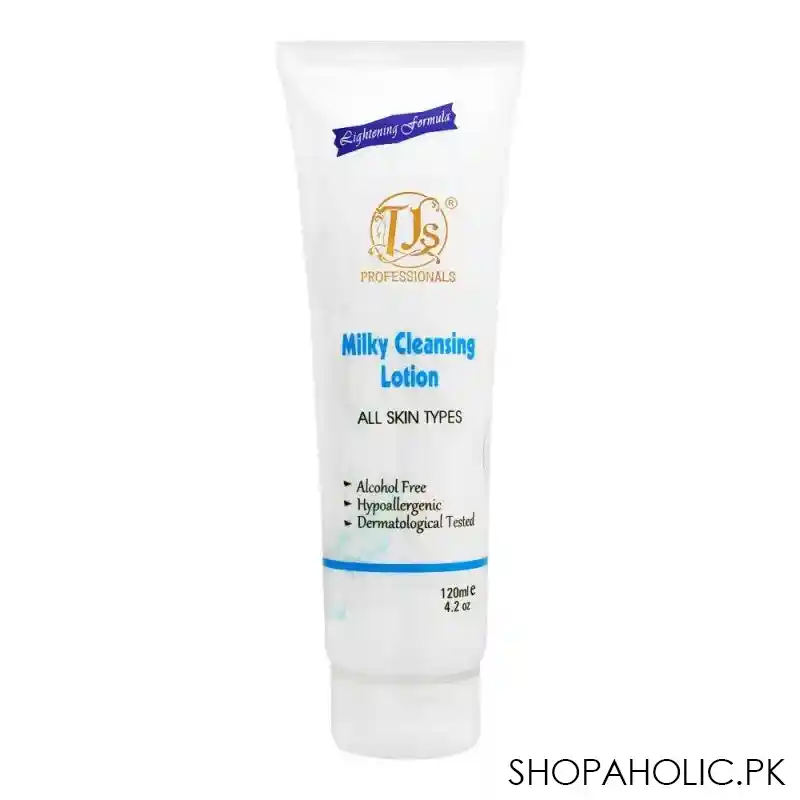tjs professionals milk cleansing lotion, alcohol free, all skin types, 120ml main image