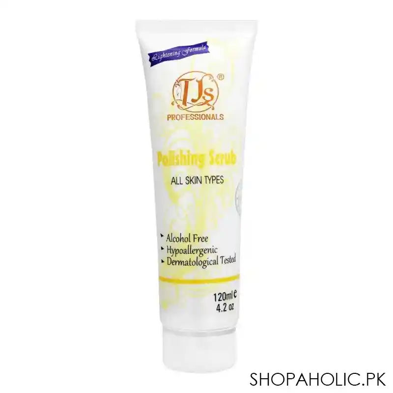 tjs professionals polishing scrub, alcohol free, all skin types, 120ml main image