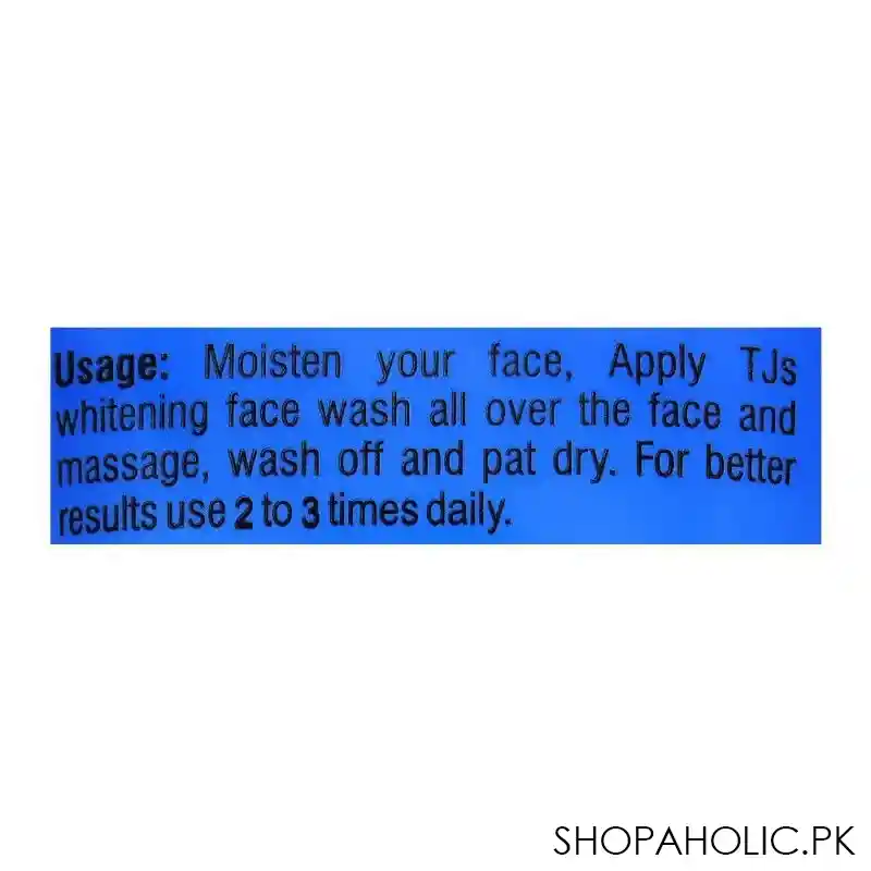 tjs professionals whitening face wash, all skin types,80ml image3