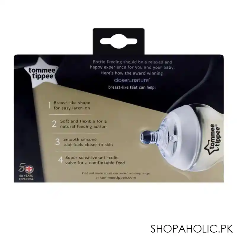 tommee tippee 3 pack 0m+ slow flow feeding bottles image3