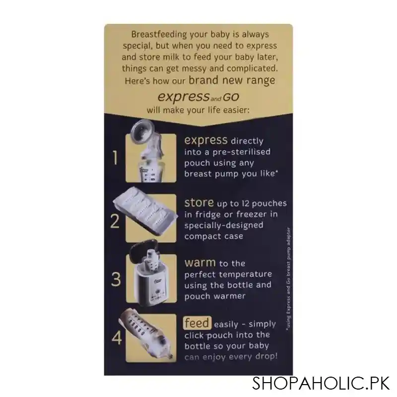 tommee tippee breast milk pouch bottle 180ml   422470/38 image4