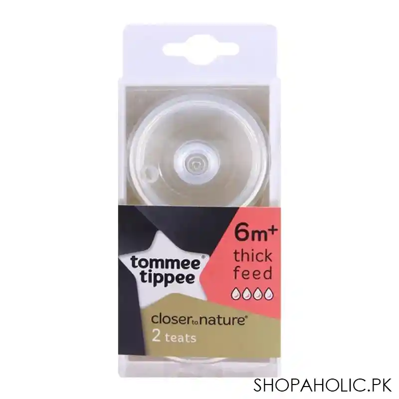 tommee tippee closer to nature thick feed teats 2 pack 6m+   422142/38 image2