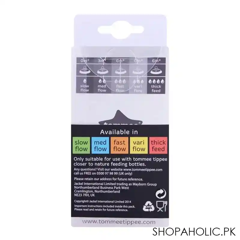 tommee tippee closer to nature thick feed teats 2 pack 6m+   422142/38 image3