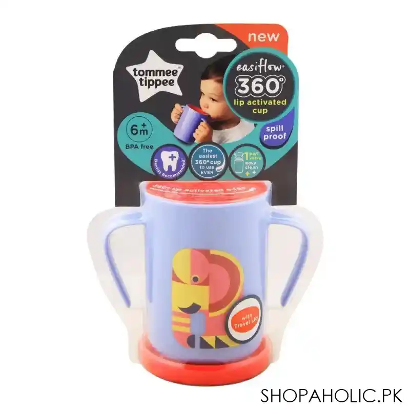tommee tippee easi flow 360 lip activated cup, purple, 6m+, 200ml, 447206/38 image2