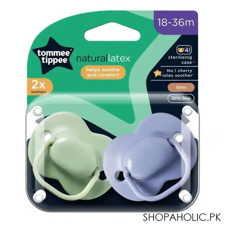 tommee tippee natural cherry latex soother, for 18 36 months, 2 pack, 433534 image2