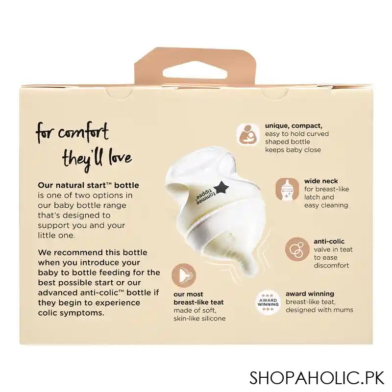 Tommee Tippee Natural Start PP Feeding Bottle, BPA-Free, For 0 Months+, 150ml, 2-Pack, 423903 - Image 3