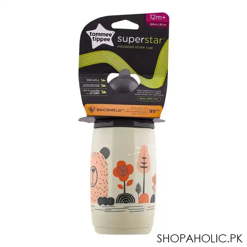 tommee tippee superstar insulated straw cup, 12m+, 266ml, 447824 image2
