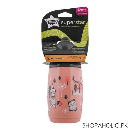 tommee tippee superstar insulated straw cup, 12m+, 266ml, 447825 image2