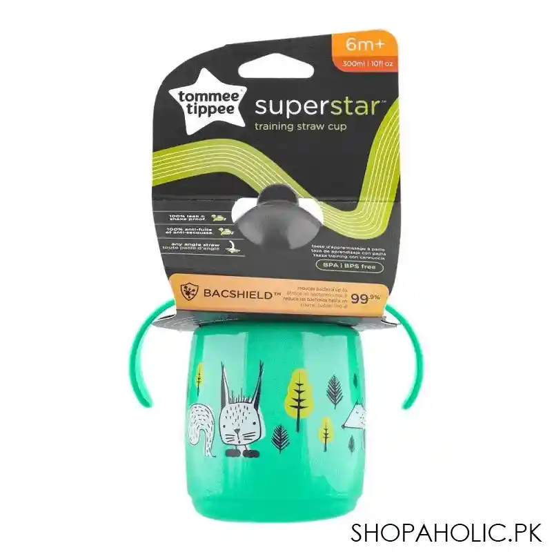 tommee tippee superstar training straw cup, 6m+, 300ml, 447830 image2