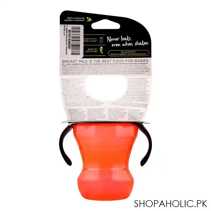 tommee tippee trainer sippee cup, 7m+, 8oz, orange, 549208 image2
