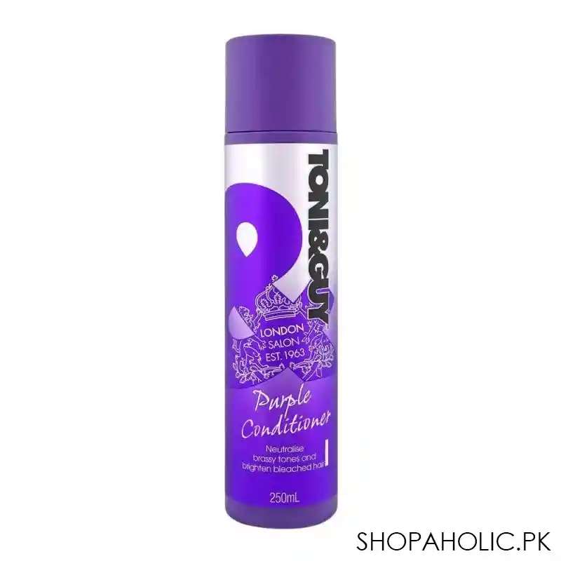 toni & guy neutralise brassy tones and bleached hair purple conditioner, 250ml main image