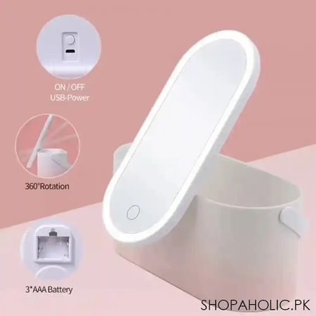 touch light storage makeup case image2
