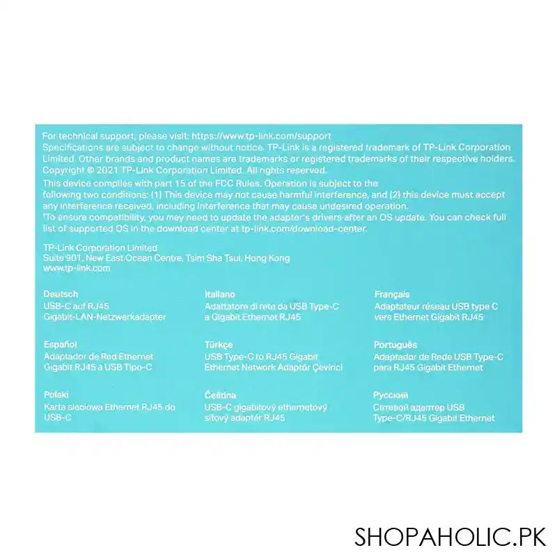 TP-LINK USB Type-C To RJ45 Gigabit Ethernet Network Adapter, UE300 - Image 5