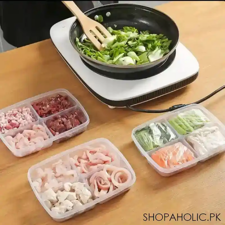 transparent 4 grid food storage container image2