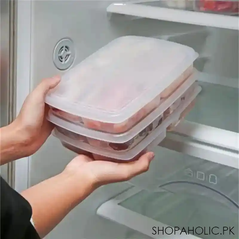 transparent 4 grid food storage container image4
