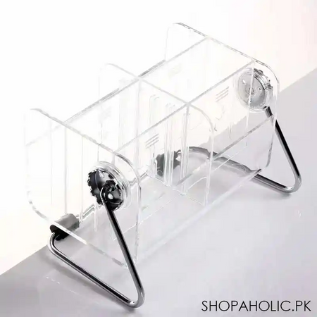 transparent acrylic desktop remote controller storage box cosmetic organizer image2