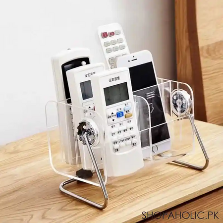 transparent acrylic desktop remote controller storage box cosmetic organizer image4