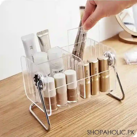 transparent acrylic desktop remote controller storage box cosmetic organizer main image