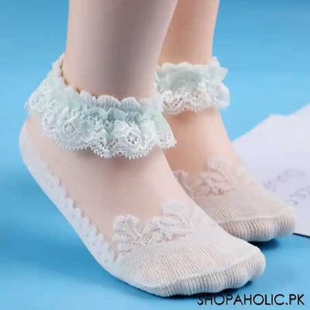 transparent lace socks for women image2