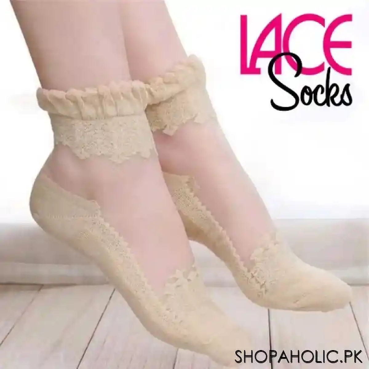 transparent lace socks for women main image