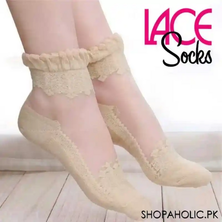 transparent lace socks for women main image