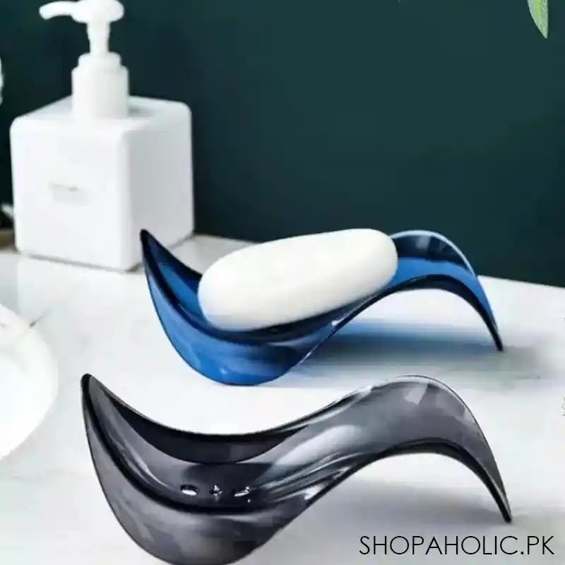 transparent wave shaped soap holder image3