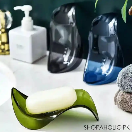 transparent wave shaped soap holder image4