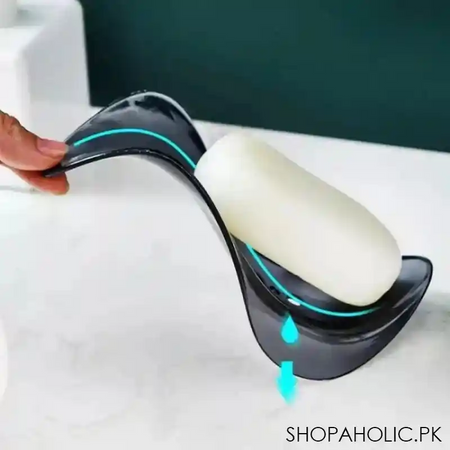 transparent wave shaped soap holder image5