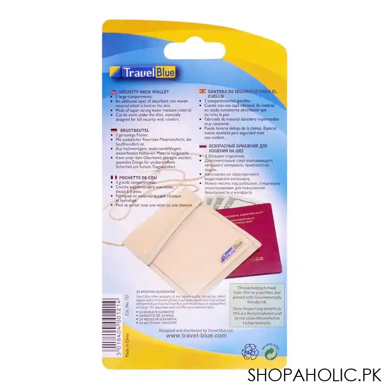 Travel Blue Neck Wallet, 121 - Image 2