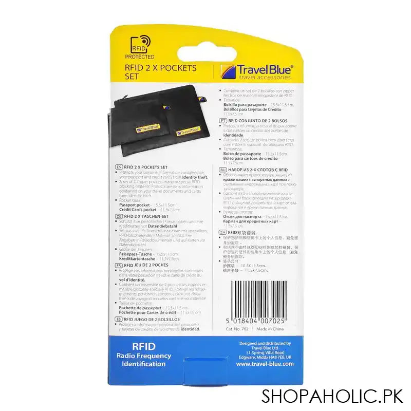 Travel Blue RFID 2x Pocket Set, 702 - Image 2