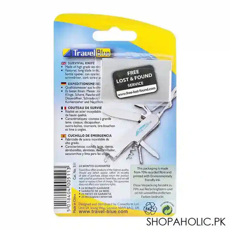 Travel Blue Survival Knife - Image 2