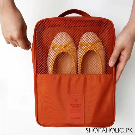 travel mesh pocket shoe pouch bag image5