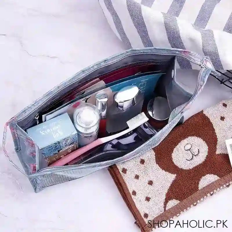travel waterproof wash bag portable cosmetic storage bag image3