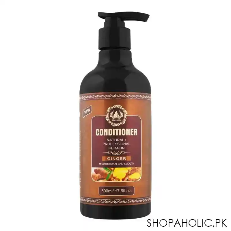 tree city natural + professional keratin ginger conditioner, nutritional & smooth, 500ml main image