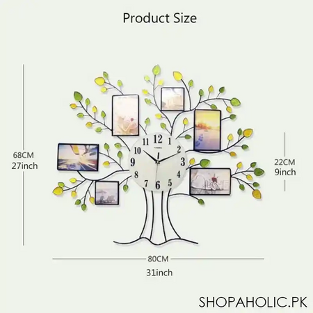tree frame decorative wall clock (1508a) image6