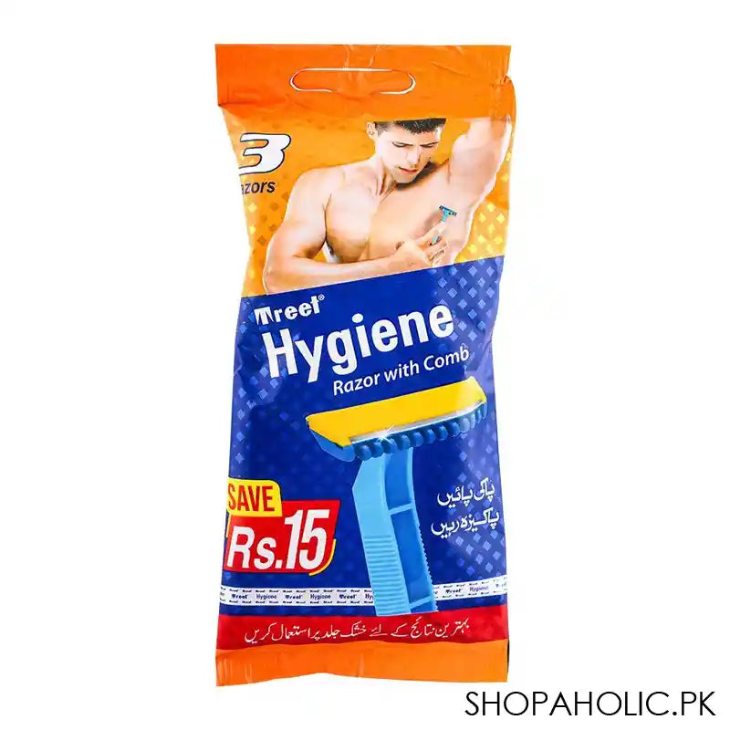 Treet Razor Golden Buy Treet Hygiene Razor With Comb 3-Pack Online in Pakistan – Shopaholic.pk
