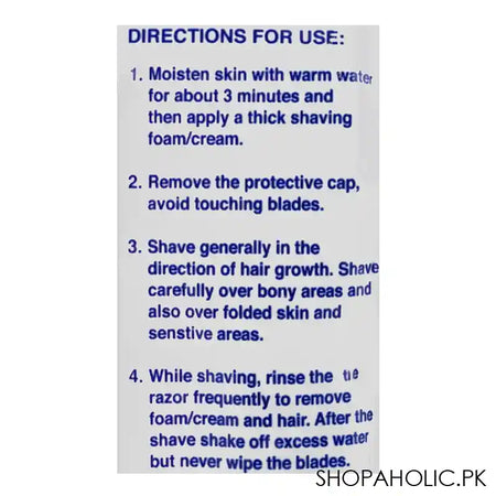 Treet-II Platinum Disposable Razor, Blue, 5-Pack Bag - Image 3