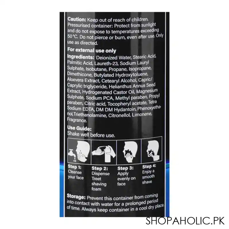 Treet Original Shaving Foam, For All Skin Types, 200ml - Image 3