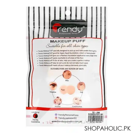 trendy blending 2 in 1 makeup puff, td 239 image2