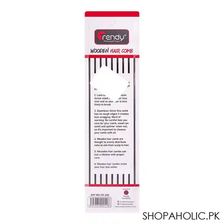 Trendy Wooden Comb - Image 2