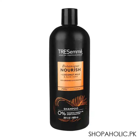 Tresemme Botanique Nourish & Replenish Shampoo With Coconut Milk & Aloe, For Dry Hair, 0% Parabens, 828ml - Main Image