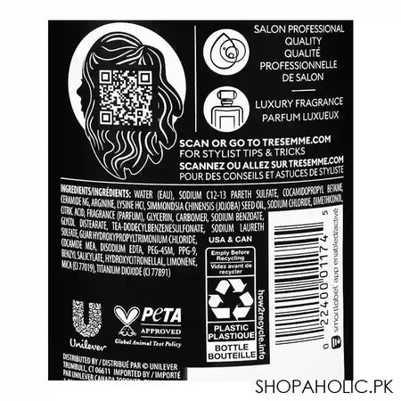 Tresemme Effortless Waves Jojoba Oil Shampoo, For Curly/Wavy Hair, 0% Parabens, 828ml - Image 4