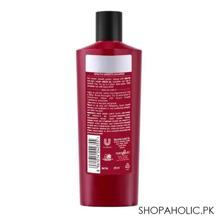 tresemme keratin smooth with keratin and argan oil, pro collection shampoo, 370ml image2