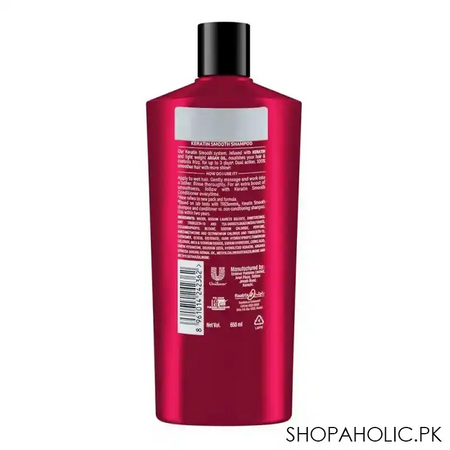 tresemme keratin smooth with keratin and argan oil pro collection shampoo, 650ml image2