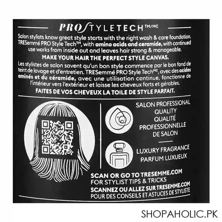 Tresemme Pro Style Tech Keratin Repair Bond Plex Shampoo, For Damaged Hair, 828ml - Image 2