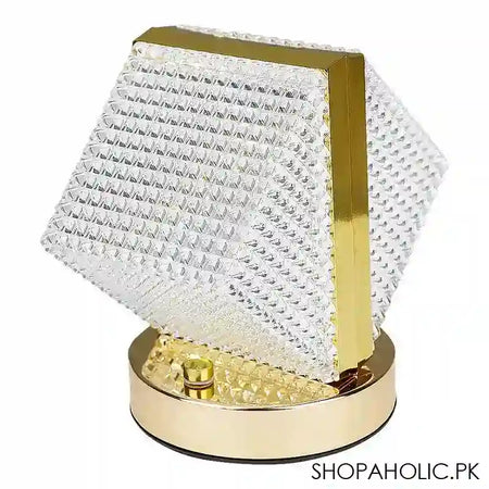 Triangle Crystal Table Lamp, Rechargeable, 12 Hours Of Charging, RGBW, Tactile Switch, 101247 - Image 3